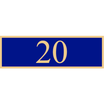 Smith & Warren SAB3_409 Twenty Years of Service Award Bar (1-3/8" x 3/8")