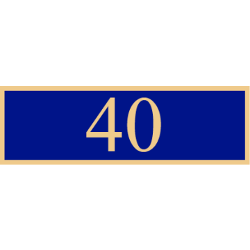 Smith & Warren SAB3_429 Forty Years of Service Award Bar (1-3/8" x 3/8")