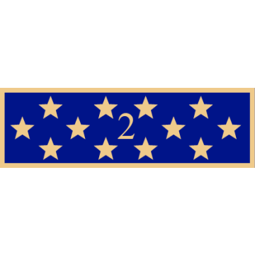 Smith & Warren SAB3_434 Twelve Stars with Number "2" (1-3/8" x 3/8")