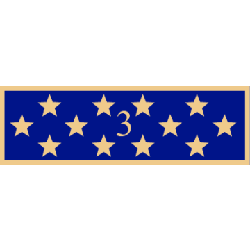 Smith & Warren SAB3_435 Twelve Stars with Number "3" (1-3/8" x 3/8")