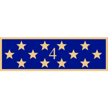 Smith & Warren SAB3_436 Twelve Stars with Number "4" (1-3/8" x 3/8")