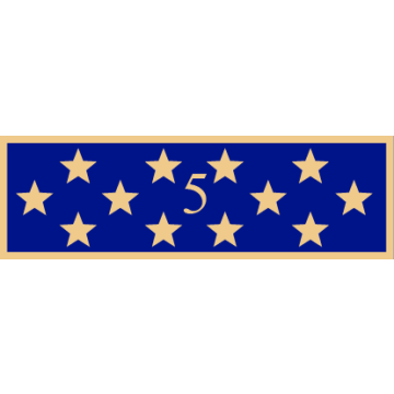 Smith & Warren SAB3_437 Twelve Stars with Number "5" (1-3/8" x 3/8")