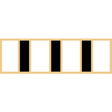 Smith & Warren SAB3_44 Seven Section Service Award Bar (1-3/8" x 3/8")