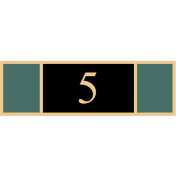 Smith & Warren SAB3_444 Three Section Service Bar with Number "5" (1-3/8" x 3/8")