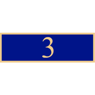 Smith & Warren SAB3_454 One Section Service Bar with Number "3" (1-3/8" x 3/8")