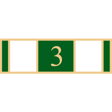 Smith & Warren SAB3_457 Five Section Service Bar with Number "3" (1-3/8" x 3/8")