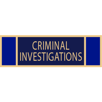 Smith & Warren SAB3_499 Three Section Criminal Investigations Award Bar (1-3/8" x 3/8")