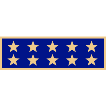 Smith & Warren SAB3_518 One Section Years of Service Award Bar w/ 10 Stars (1-3/8" x 3/8")