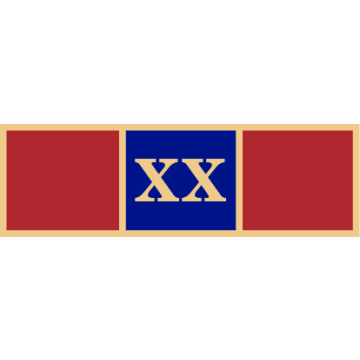 Smith & Warren SAB3_53 Three Section Twenty Years of Service Award Bar (1-3/8" x 3/8")