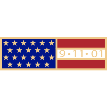 Smith & Warren SAB3_543 September 11th U.S. Flag Memorial Bar (1-3/8" x 3/8")