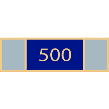 Smith & Warren SAB3_568 Three Section Service Award Bar with 500 (1-3/8" x 3/8")