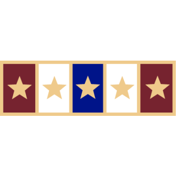 Smith & Warren SAB3_578 Five Section Service Award Bar with 5 Stars (1-3/8" x 3/8")