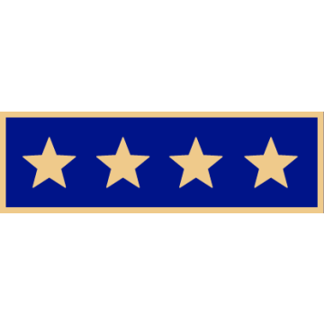 Smith & Warren SAB3_6 One Section Years of Service Award Bar w/ 4 Stars (1-3/8" x 3/8")