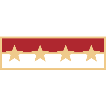 Smith & Warren SAB3_602 Two Section Service Award Bar with Four Stars (1-3/8" x 3/8")