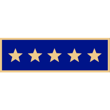 Smith & Warren SAB3_7 One Section Years of Service Award Bar w/ 5 Stars (1-3/8" x 3/8")