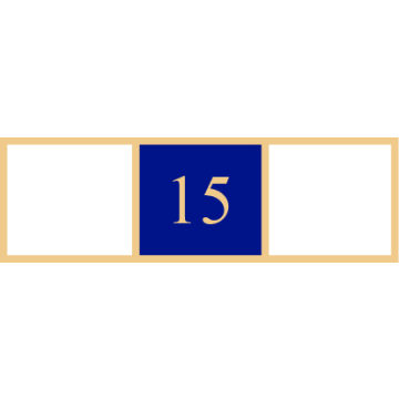 Smith & Warren SAB3_77 Three Section 15 Years of Service Award Bar (1-3/8" x 3/8")