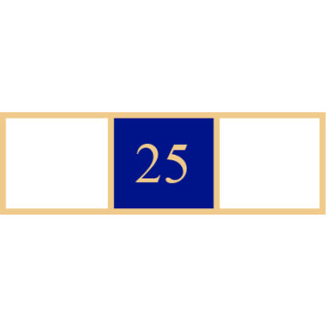 Smith & Warren SAB3_79 Three Section 25 Years of Service Award Bar (1-3/8" x 3/8")