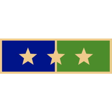 Smith & Warren SAB3_87 Two Section Years of Service Bar w/ Three Stars (1-3/8" x 3/8")