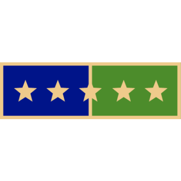 Smith & Warren SAB3_89 Two Section Years of Service Bar w/ Five Stars (1-3/8" x 3/8")