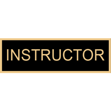 Smith & Warren SAB3_95 One Section Instructor Service Award Bar (1-3/8" x 3/8")