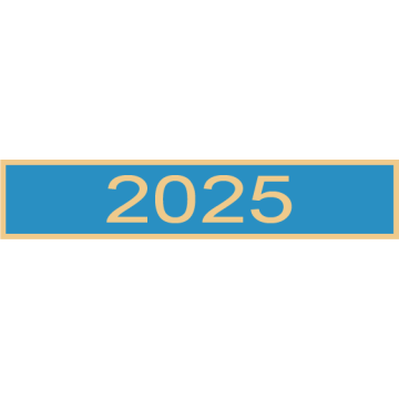 Smith & Warren SAB7_102 One Section 2025 Service Award Bar (1-7/8" x 3/8")