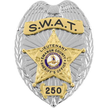 Smith & Warren SB1901_S703 Eagle Top Badge with Decorative 5-Point Star (3-1/8" x 2-1/4")