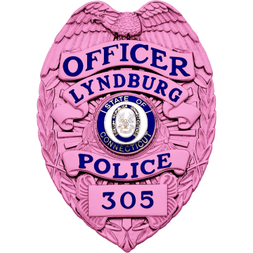 Smith & Warren SB1901A_PI Breast Cancer Awareness Eagle Top Badge (3-1/8" x 2-1/4")