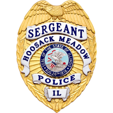 Smith & Warren SB1901B Eagle Top Badge with Applied Panels (3-1/8" x 2-1/4")