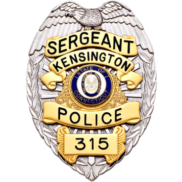 Smith & Warren SB1902 Eagle Top Badge with Applied Panels (3-3/8" x 2-3/8")