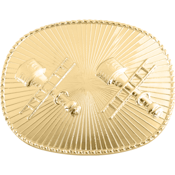 Smith & Warren VB00003 Crossed Bugles & Ladders Hat Disc (2" x 1-5/8")