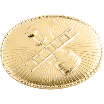 Smith & Warren VB00004 Crossed Bugle & Ladder Hat Disc (1-7/8" x 1-1/2")