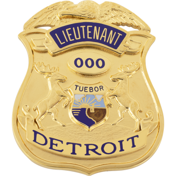 Smith & Warren WB100_104_LIEUT Michigan Lieutenant Badge (2-1/2" x 2")