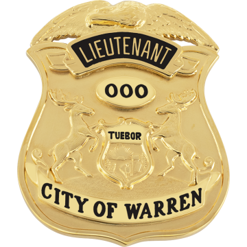 Smith & Warren WB200_104_LIEUT Michigan Lieutenant Badge (2-1/2" x 2")