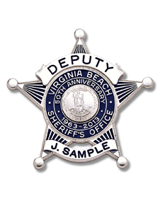 Virginia Beach Sheriff' Anniversary Badge
