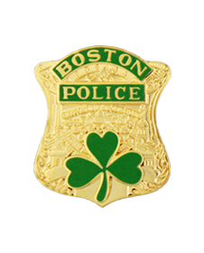 Boston Police Department Shamrock Badge Lapel Pin